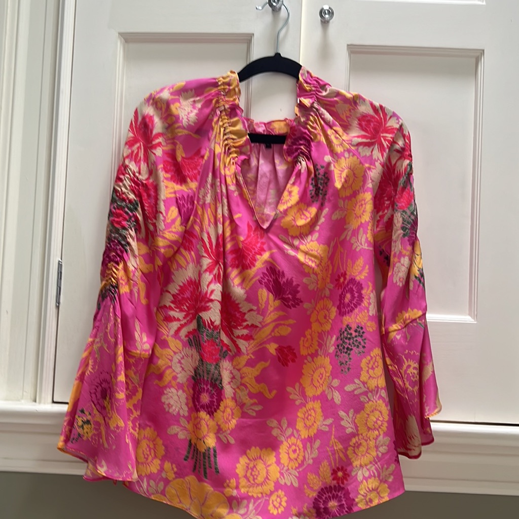 Kobi Halpern Pink Floral Blouse